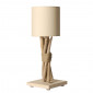 Lampe de chevet bois flotté abat-jour beige|Lampes à poser|Lampe Avenue