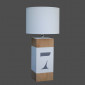 Lampe chevet en bois L34 blanche|Lampes à poser|Lampe Avenue