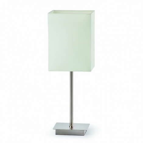 Lampe chromée abat jour blanc Faro|Lampes à poser|Lampe Avenue
