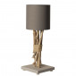 Lampe de chevet bois flotté abat-jour gris|Lampes à poser|Lampe Avenue