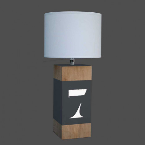 Lampe L34 gris ardoise en chêne|Lampes à poser|Lampe Avenue