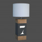 Lampe L34 gris ardoise en chêne|Lampes à poser|Lampe Avenue