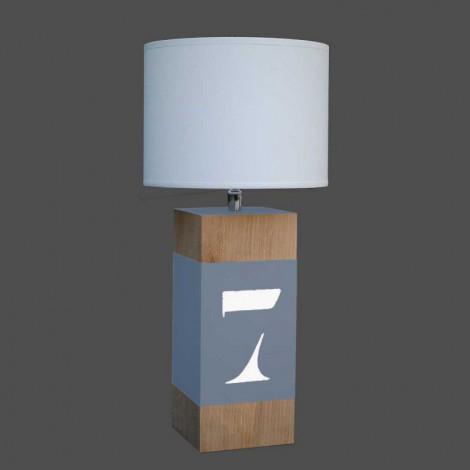 Lampe en chêne L34 bleue|Lampes à poser|Lampe Avenue