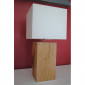 Lampe en bois abat-jour blanc|Lampes à poser|Lampe Avenue