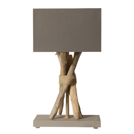 Lampe grise en bois flotté|Lampes à poser|Lampe Avenue