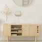 Lampe métal et abat-jour en coton et bois|Lampes à poser|Lampe Avenue
