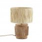 Lampe à poser orange terracotta en raphia|Lampes à poser|Lampe Avenue