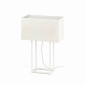 Lampe à poser métal blanc abat-jour crème|Lampes à poser|Lampe Avenue