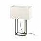 Lampe à poser métal marron abat-jour crème|Lampes à poser|Lampe Avenue