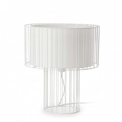 Lampe blanche fil de fer|Lampes à poser|Lampe Avenue