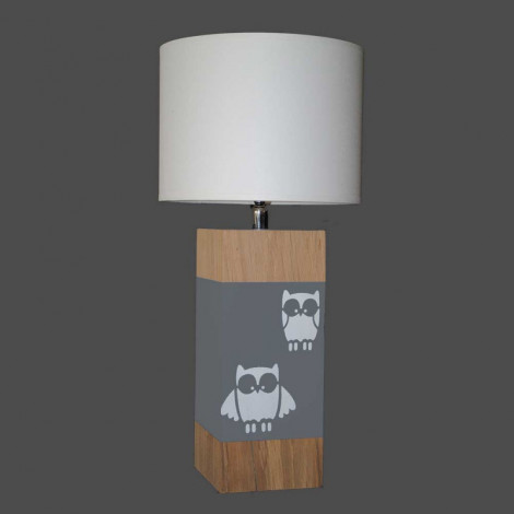 Lampe hibou gris taupe|Lampes à poser|Lampe Avenue
