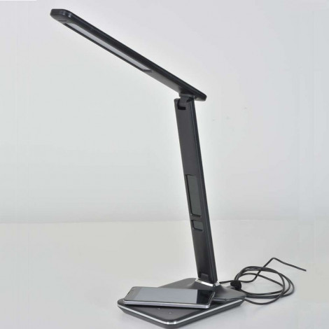 Lampe LED prise USB noir effet cuir|Lampes à poser|Lampe Avenue
