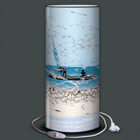 Lampe plage et oiseaux - Plisson|Lampes à poser|Lampe Avenue Lampe plage et oiseaux - Plisson|Lampes à poser|Lampe Avenue