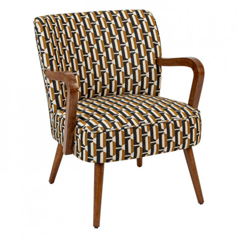 Fauteuil Imprimé "Chiara" 79cm Multicolore|Fauteuil / Chauffeuse|Paris Prix