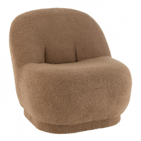Fauteuil Design Bouclette "Teddy" 88cm Marron|Fauteuil / Chauffeuse|Paris Prix