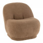 Fauteuil Design Bouclette "Teddy" 88cm Marron|Fauteuil / Chauffeuse|Paris Prix