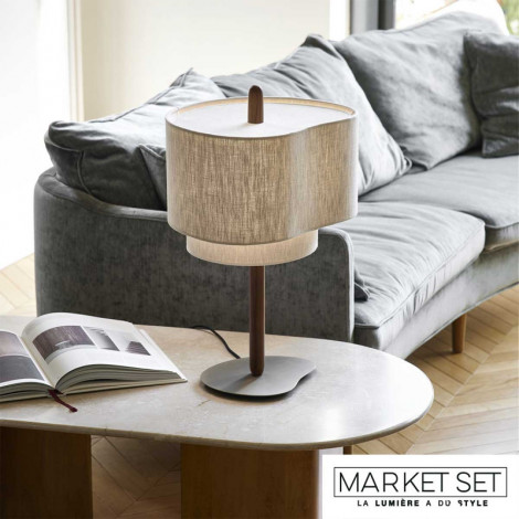 Lampe de table beige Pebble de Market Set|Lampes à poser|Lampe Avenue