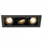 KADUX 3 GU10 encastré carré noir max 3x50W|Spot|Lampe Avenue