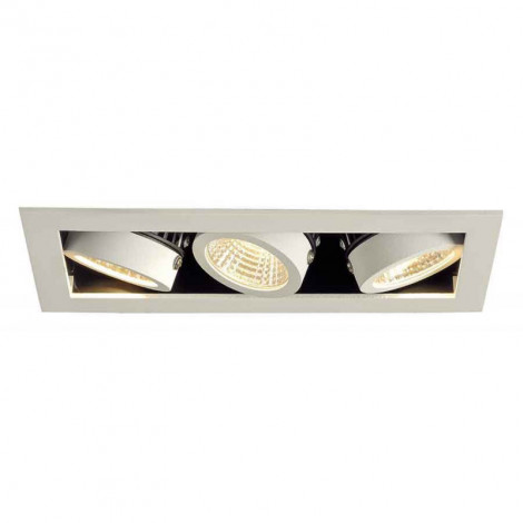 KIT KADUX 3 LED encastré carré blanc 22W 3000K 38° alim incluse|Spot|Lampe Avenue
