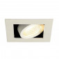 KIT KADUX 1 LED encastré carré blanc 9W 3000K 38° alim incluse|Spot|Lampe Avenue