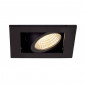 KIT KADUX 1 LED encastré carré noir 9W 3000K 38° alim incluse|Spot|Lampe Avenue
