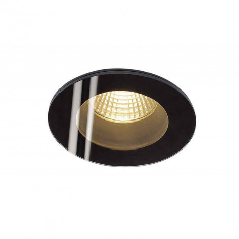 PATTA-F encastré plafond rond noir 12W 3000K 38° alim incluse|Spot|Lampe Avenue