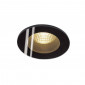 PATTA-F encastré plafond rond noir 12W 3000K 38° alim incluse|Spot|Lampe Avenue