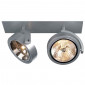 KALU RECESSED 2 encastré alu brossé 2x QRB111 max 2x 50W|Spot|Lampe Avenue