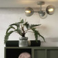 Plafonnier verre et métal gris|Plafonnier|Lampe Avenue Plafonnier verre et métal gris|Plafonnier|Lampe Avenue