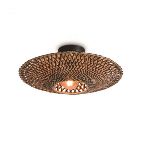 Plafonnier rond noir en bambou|Plafonnier|Lampe Avenue Plafonnier rond noir en bambou|Plafonnier|Lampe Avenue
