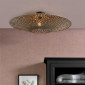 Plafonnier Bali rond noir en bambou 80cm|Plafonnier|Lampe Avenue