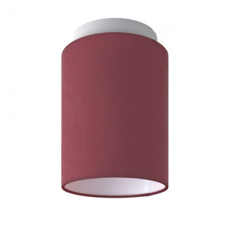 Petit plafonnier cylindrique en tissu bordeaux|Plafonnier|Lampe Avenue