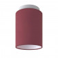 Petit plafonnier cylindrique en tissu bordeaux|Plafonnier|Lampe Avenue