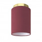 Petit plafonnier cylindrique or et tissu bordeaux|Plafonnier|Lampe Avenue