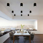 Petit plafonnier cylindrique or et tissu noir|Plafonnier|Lampe Avenue