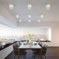 Petit plafonnier cylindrique or et tissu blanc|Plafonnier|Lampe Avenue