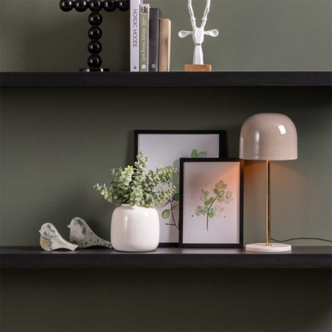 Lampe Manta beige émaillée et dorée|Lampes à poser|Lampe Avenue