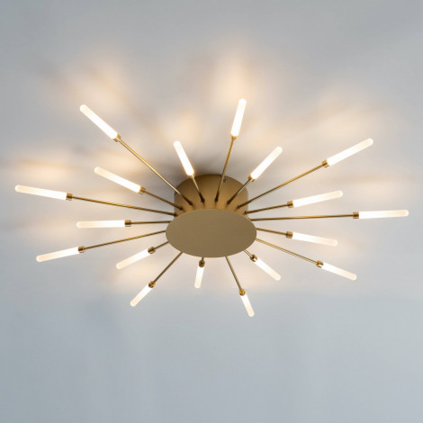 Plafonnier laiton bras LED forme de soleil - Isco|Plafonnier|Kosilum