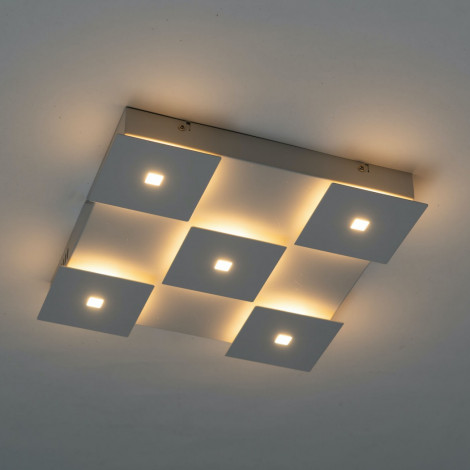 Plafonnier LED blanc carre L34 cm - Nova|Plafonnier|Kosilum Plafonnier LED blanc carre L34 cm - Nova|Plafonnier|Kosilum