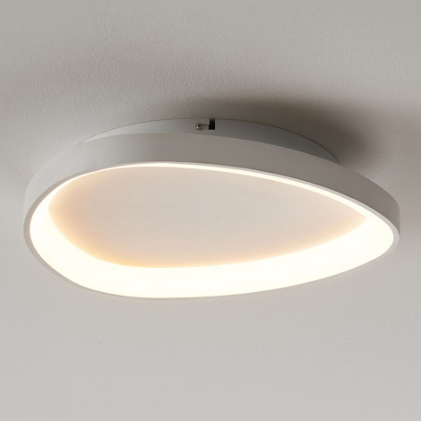 Plafonnier blanc fin et épuré LED intégrée dimmable - Hedda|Plafonnier|Kosilum