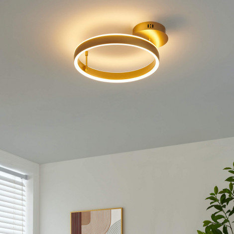 Plafonnier doré épuré circulaire à LED - Borgo|Plafonnier|Kosilum