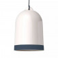 Abat-jour cloche céramique et bande bleue pétrole|Suspensions|Lampe Avenue Abat-jour cloche céramique et bande bleue pétrole|Suspensions|Lampe Avenue