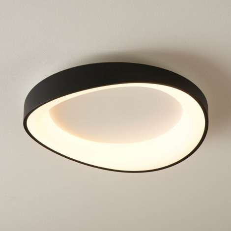 Plafonnier rond noir discret LED compatible avec variateur - Belina|Plafonnier|Kosilum Plafonnier rond noir discret LED compatible avec variateur - Belina|Plafonnier|Kosilum