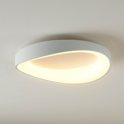Plafonnier rond blanc épuré LED intégrées dimmable 50 cm - Belina|Plafonnier|Kosilum Plafonnier rond blanc épuré LED intégrées dimmable 50 cm - Belina|Plafonnier|Kosilum