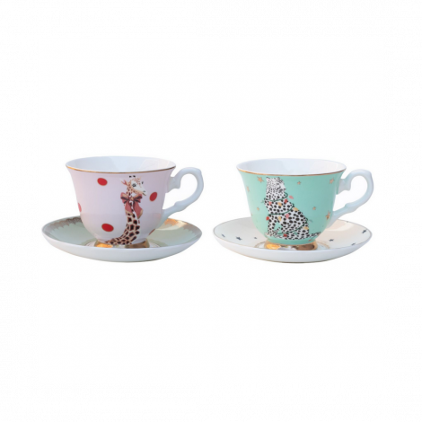 Tasse à thé Guepard et Girafe x2|Tasses et Mugs|Artecoboutique