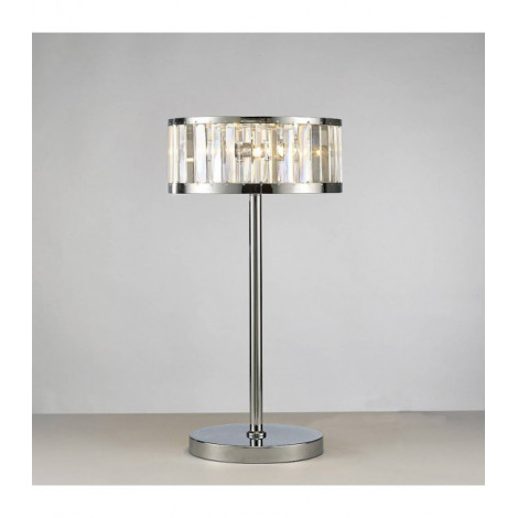 Lampe de Table Torre 3 Ampoules chrome poli/cristal|Lampes à poser|Luminaire Center