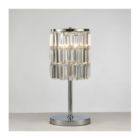 Lampe de Table Torre cristal Curtain 3 Ampoules chrome poli|Lampes à poser|Luminaire Center