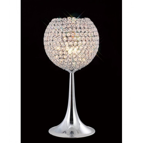 Lampe de Table Ava 3 Ampoules chrome poli/cristal|Lampes à poser|Luminaire Center