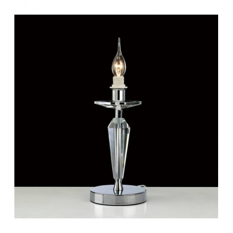 Lampe de Table Renzo 1 Ampoule chrome poli/cristal|Lampes à poser|Luminaire Center