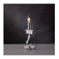 Lampe de Table Nydia avec Abat jour 1 Ampoule chrome poli/cristal|Lampes à poser|Luminaire Center